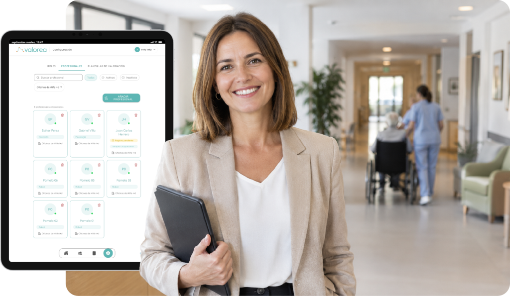 Directora de centro con valorea: configuración de plantillas de valoración